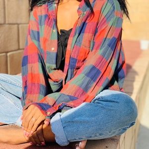 Multi-colored checkered Flannel